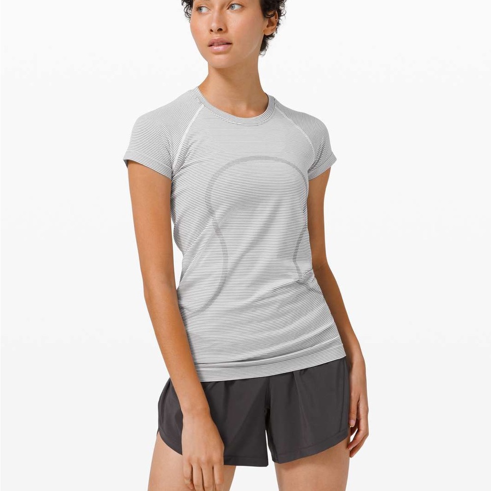 Striped Lululemon Swiftly Tech Short Sleeves
